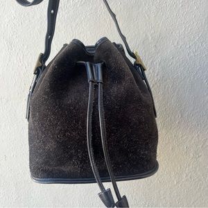 Vintage Coach Berkeley Drawstring Ruff Out in Black 9012 Leather Bag